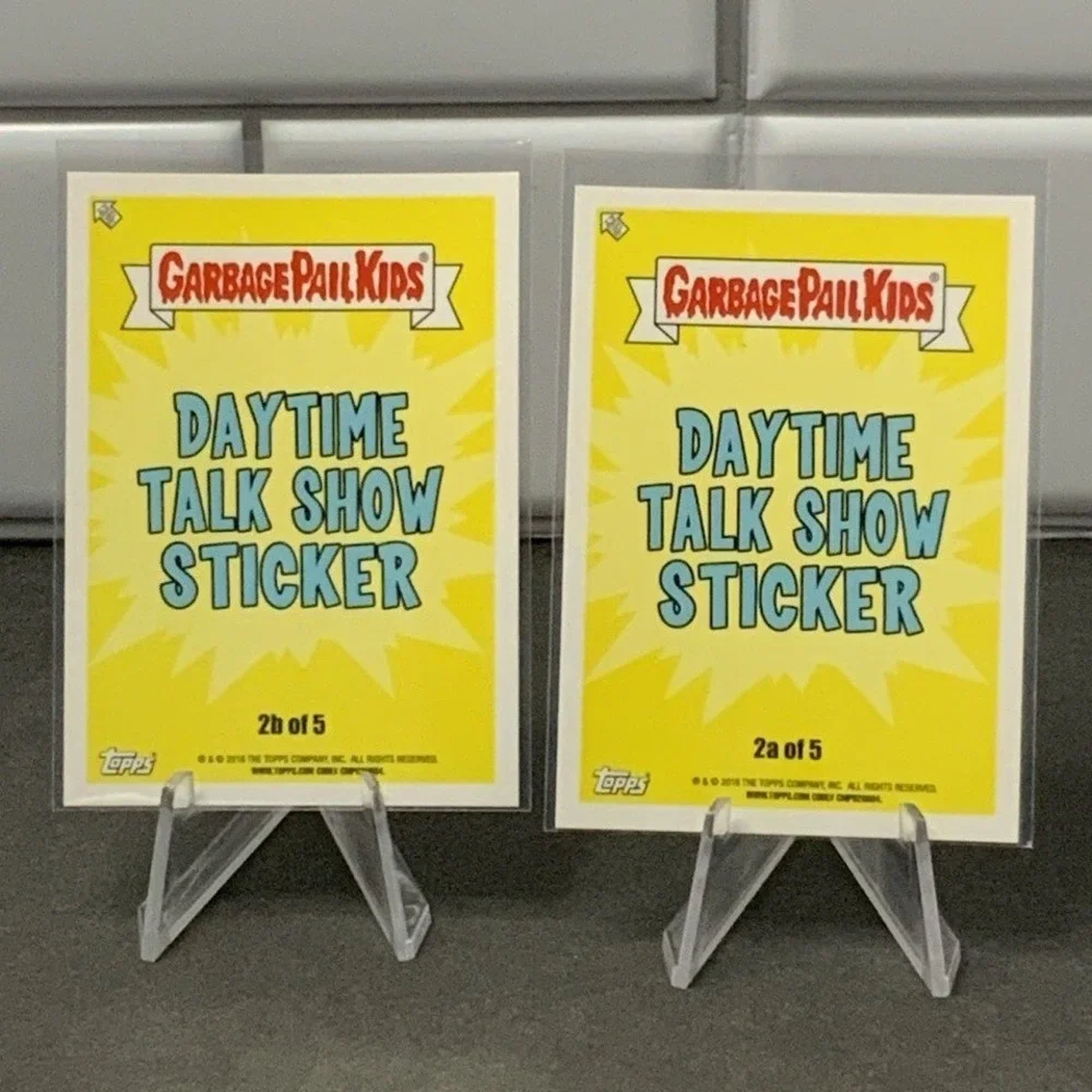 Ellen DeGeneres Spoof Garbage Pail Kids 2 Card Set Prime Slime‎